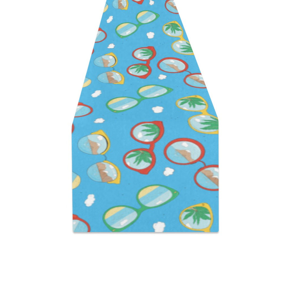 Sun Glasses Pattern Print Design 03 Table Runner