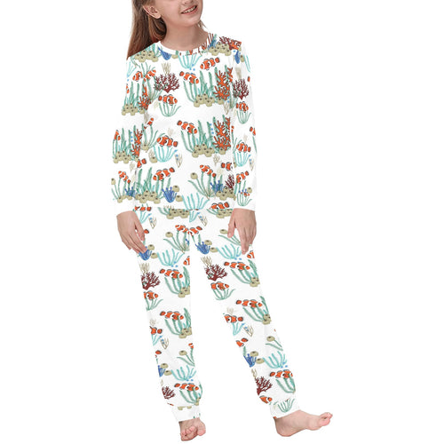 Clown Fish Pattern Print Design 04 Kids' Boys' Girls' All Over Print Pajama Set