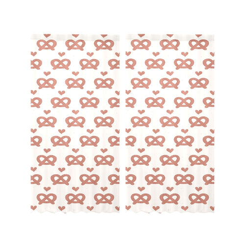 Pretzels Pattern Print Design 01 Gauze Curtain