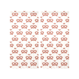 Pretzels Pattern Print Design 01 Gauze Curtain