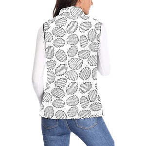 Potato Chips Pattern Print Design 03 Women's Padded Vest