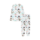 Snowman Pattern Background Kids' Boys' Girls' All Over Print Pajama Set