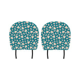 Garlic Pattern Background Car Headrest Cover