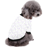 Eiffel Tower Lavender Pattern Print Design 01 All Over Print Pet Dog Round Neck Fuzzy Shirt