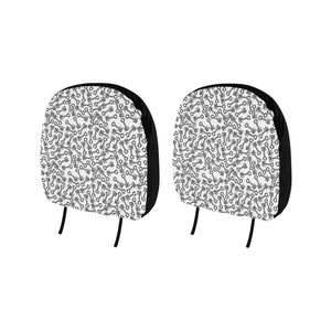 Engine Piston Pattern Print Design 01 Car Headrest Cover