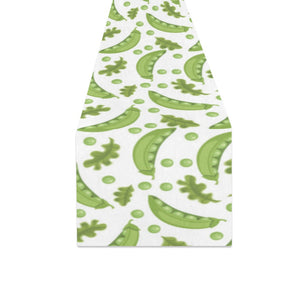 Green Peas Pattern Print Design 02 Table Runner