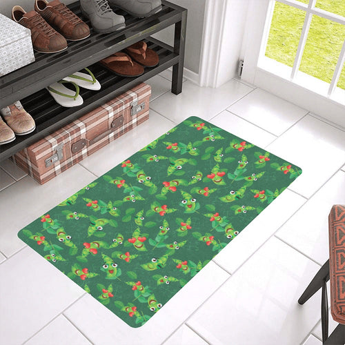 Green Peas Pattern Print Design 05 Doormat