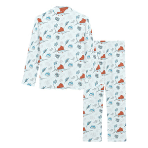 Swordfish Pattern Print Design 03 Women's Long Pajama Set