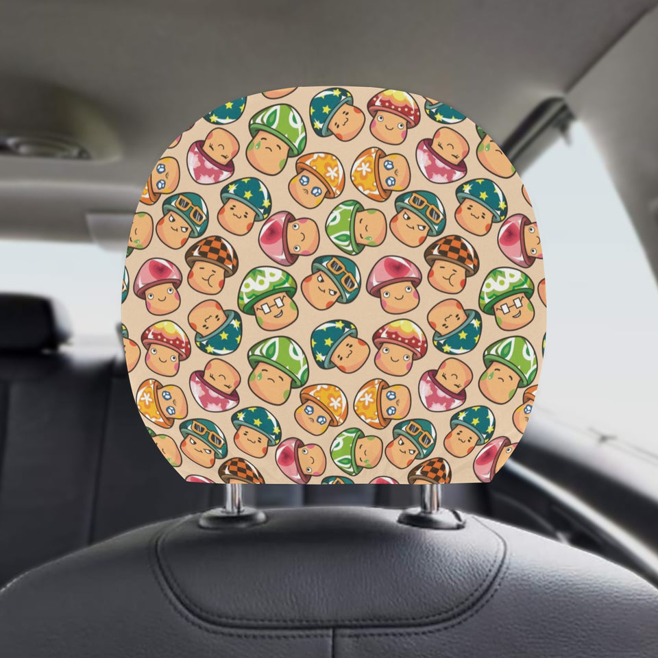 Mushroom Pattern Car Headrest Cover