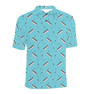 Piano Pattern Print Design 01 Men's All Over Print Polo Shirt