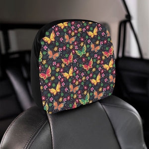 Butterfly Flower Pattern Car Headrest Cover