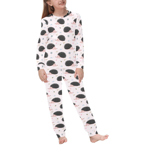 Hedgehog Pattern Print Design 04 Kids' Boys' Girls' All Over Print Pajama Set