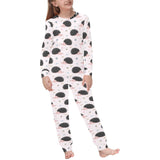 Hedgehog Pattern Print Design 04 Kids' Boys' Girls' All Over Print Pajama Set