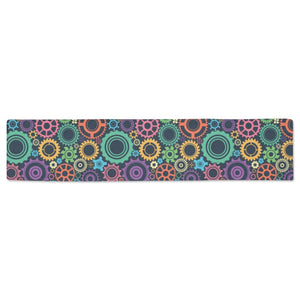 Gear Pattern Print Design 02 Table Runner