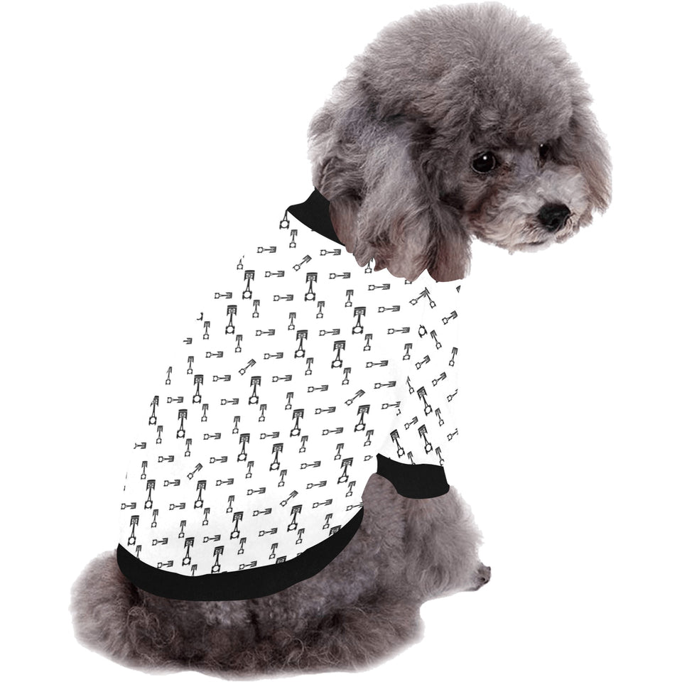 Engine Piston Random Pattern Print Design 04 All Over Print Pet Dog Round Neck Fuzzy Shirt