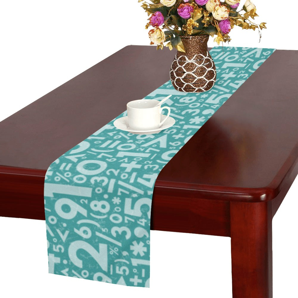 Math Pattern Print Design 05 Table Runner