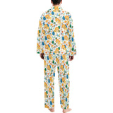 Lion Pattern Print Design 02 Men's Long Pajama Set