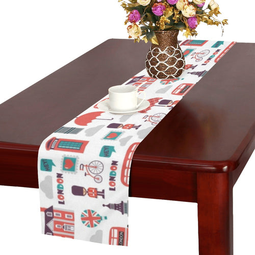 British Pattern Print Design 02 Table Runner