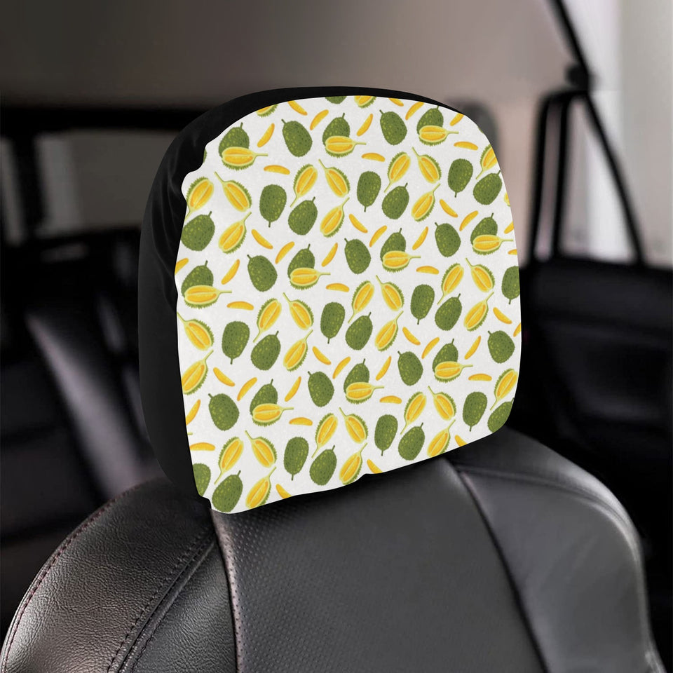 Durian Pattern Background Car Headrest Cover