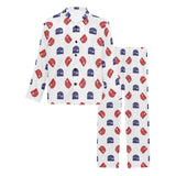 Hamburger Pattern Print Design 04 Men's Long Pajama Set