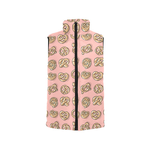 Pretzels Pattern Print Design 04 Men's Padded Vest