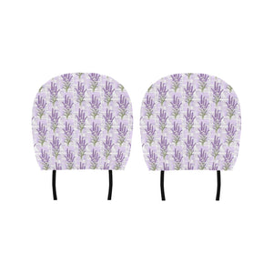 Lavender Pattern Theme Car Headrest Cover