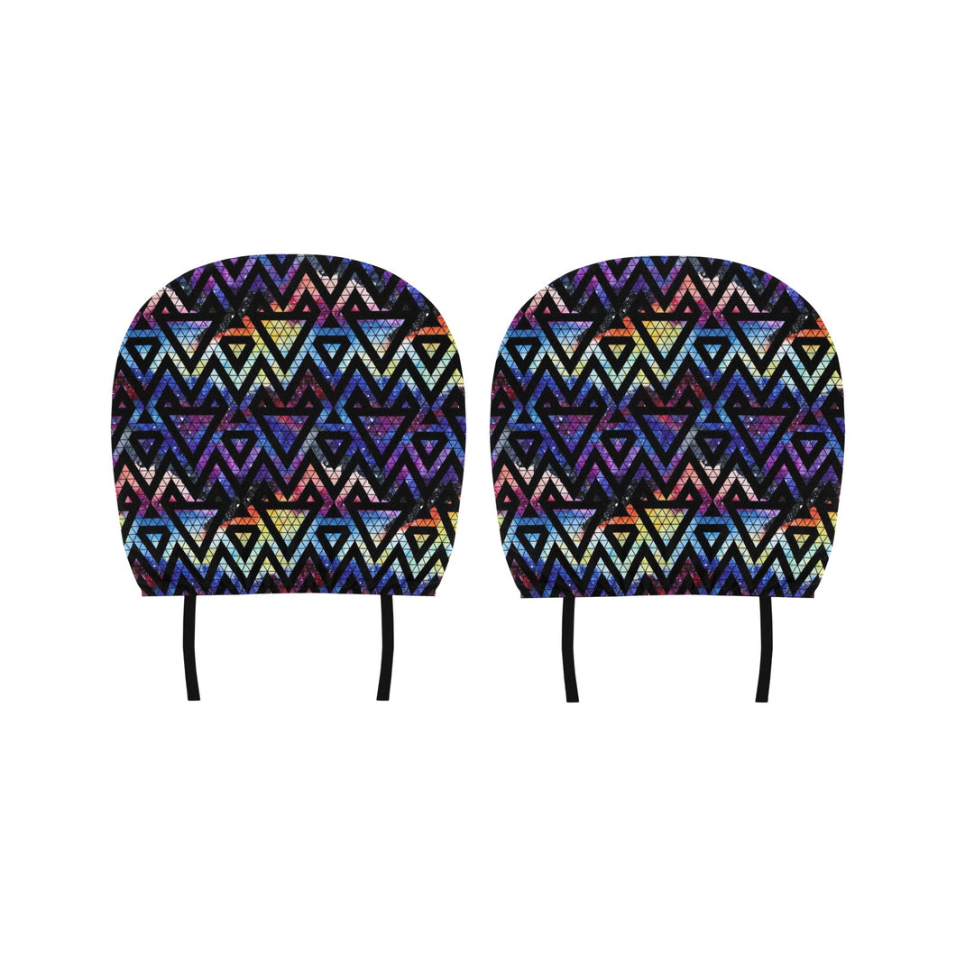 Space Colorful Tribal Galaxy Pattern Car Headrest Cover