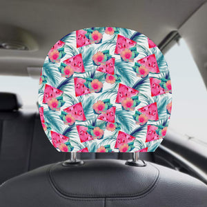 Watermelon Flower Pattern Car Headrest Cover