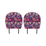 Indian Pattern Background Car Headrest Cover