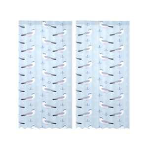Pigeon Pattern Print Design 03 Gauze Curtain