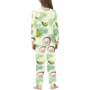 Coconut Pattern Print Design 03 Kids' Boys' Girls' All Over Print Pajama Set