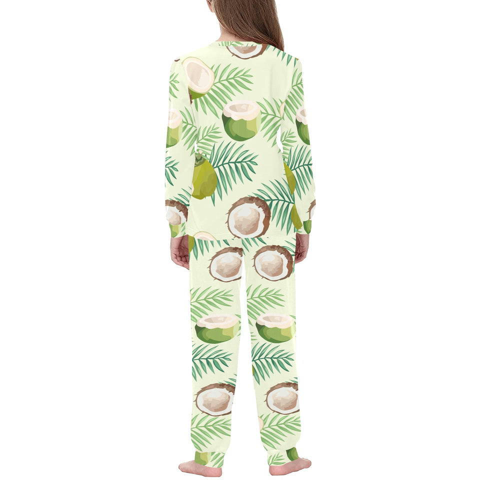 Coconut Pattern Print Design 03 Kids' Boys' Girls' All Over Print Pajama Set