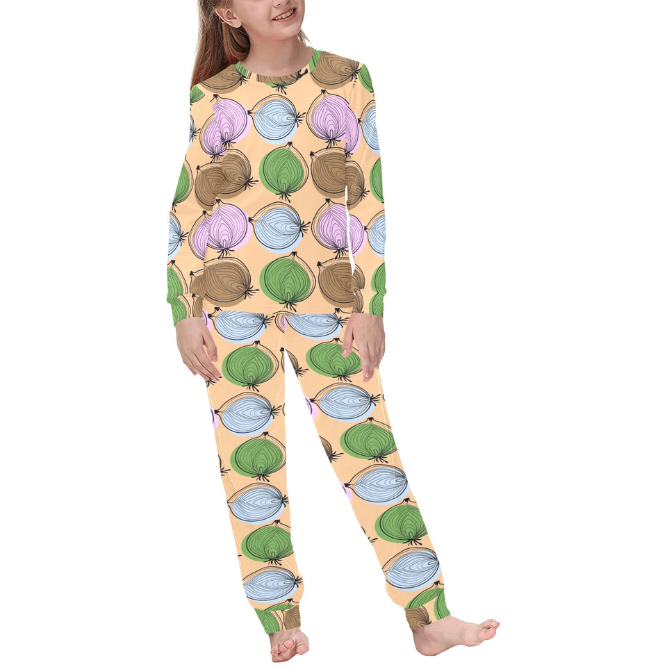 Onion Pattern Kids' Boys' Girls' All Over Print Pajama Set