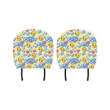 Duck Pattern Print Design 01 Car Headrest Cover