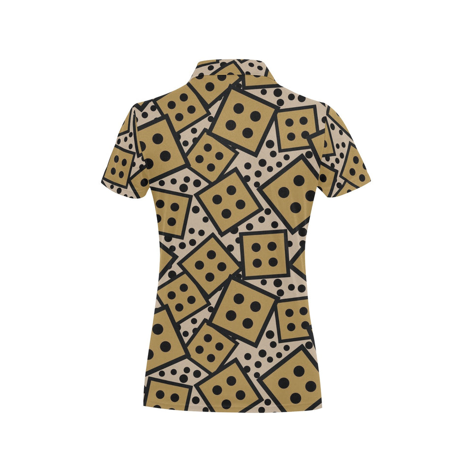 Dice Pattern Print Design 02 Women's All Over Print Polo Shirt