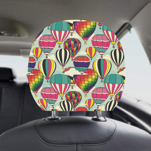 Hot Air Balloon Pattern Background Car Headrest Cover