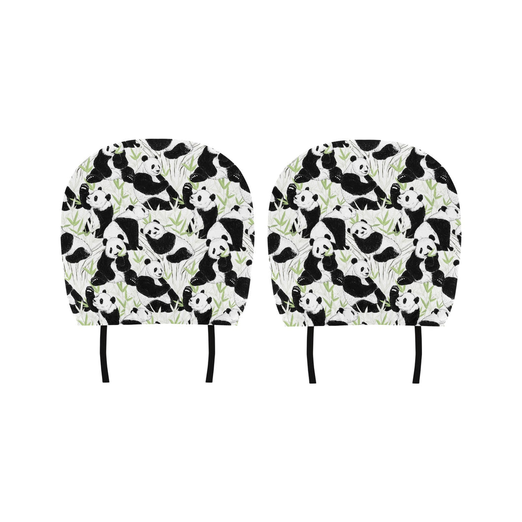 Panda Pattern Car Headrest Cover