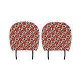 Hibiscus Pattern Print Design 04 Car Headrest Cover