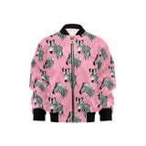 Zebra Head Pattern Kids' Boys' Girls' Bomber Jacket