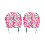 Lips Pattern Print Design 04 Car Headrest Cover