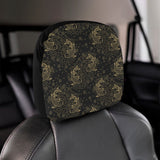 Gold Koi Fish Carp Fish Pattern Car Headrest Cover