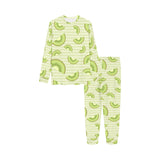 Kiwi Pattern Striped Background Kids' Boys' Girls' All Over Print Pajama Set