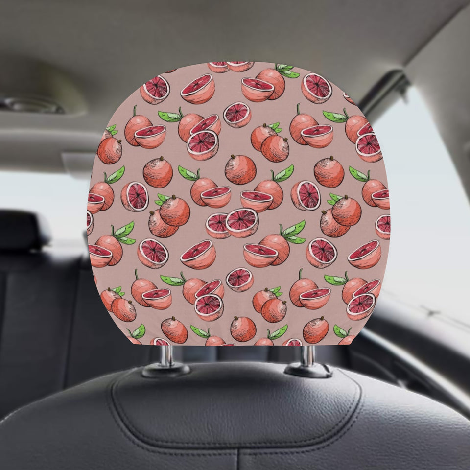 Grapefruit Pattern Background Car Headrest Cover