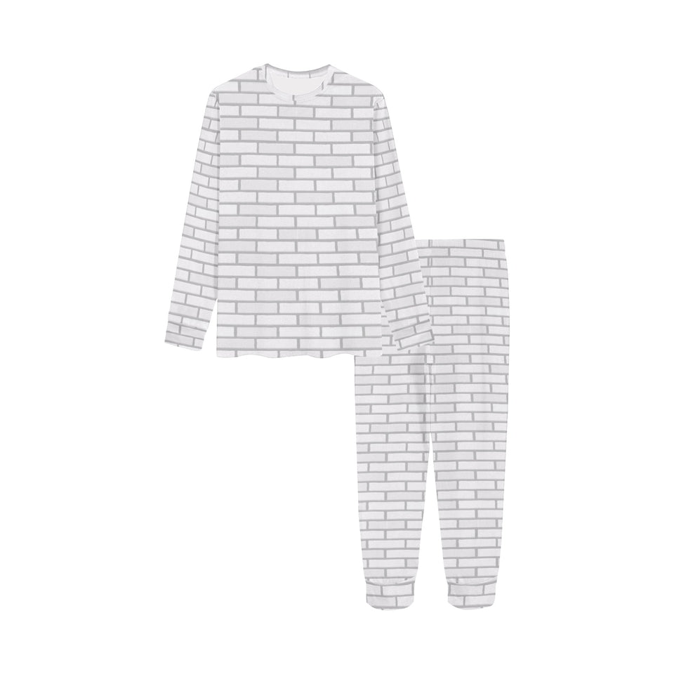 Brick Printed Pattern Print Design 03 Kids' Boys' Girls' All Over Print Pajama Set