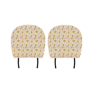 Tea pots Pattern Print Design 02 Car Headrest Cover