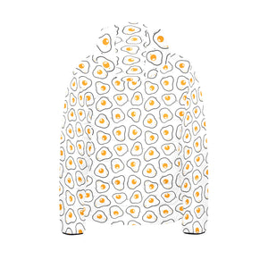 Fried Eggs Pattern Print Design 05 Kids' Boys' Girls' Padded Hooded Jacket