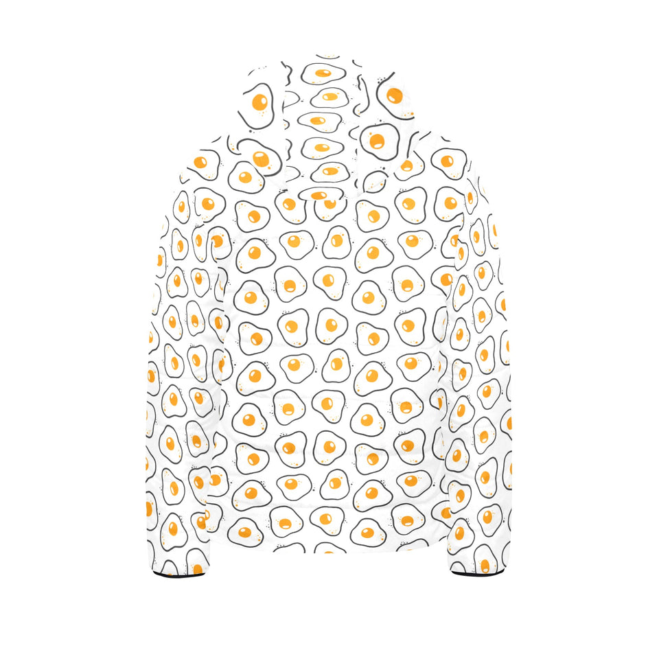 Fried Eggs Pattern Print Design 05 Kids' Boys' Girls' Padded Hooded Jacket