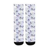 Swallow Pattern Print Design 03 Crew Socks