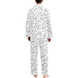 Seagull Pattern Print Design 04 Men's Long Pajama Set