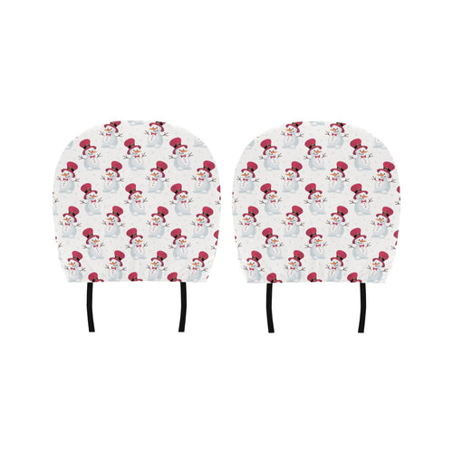 Cute Snowman Pattern Car Headrest Cover